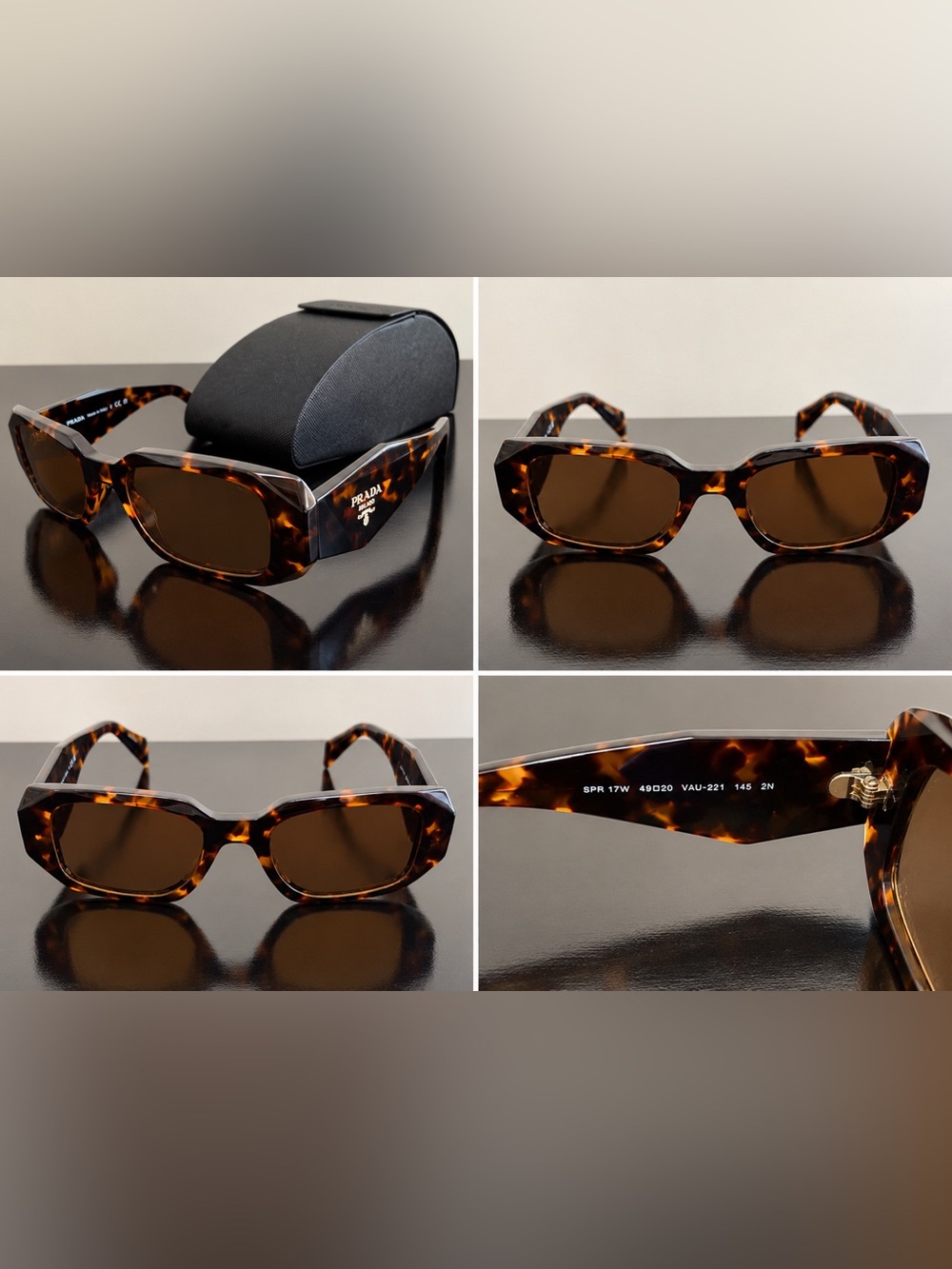 Prada Tortoiseshell Sunglasses with Brown Lenses